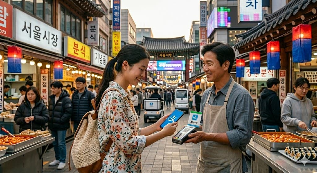 In-destination payment scenario illustrating mobile payment convenience and infrastructure readiness.